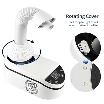 Amazon.co.jp: 2 In 1 ネイル集塵機、LED ディスプレイと 360 度